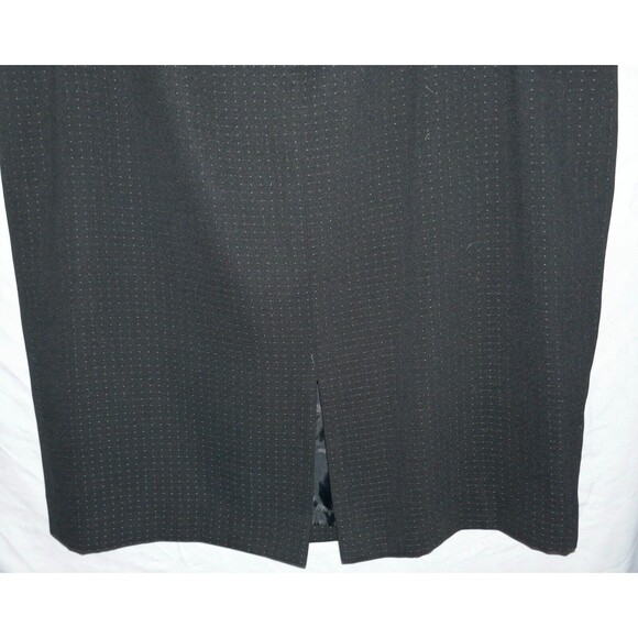 Tahari 2-Piece Black with Micro Dots Jacket Sport Coat Pencil Skirt Suit Size 14 - Picture 7 of 10